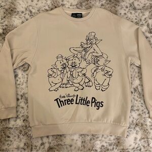 Disney Cakeworthy Classic Three Little Pigs Sweatshirt - Size L